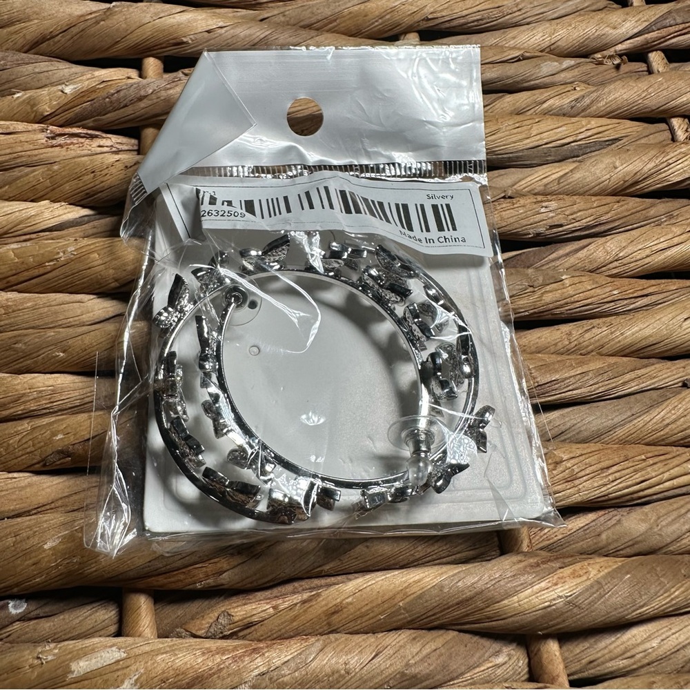 NEW butterfly hoop earrings